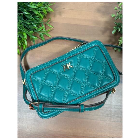 Anne Klein Handbags - Anne Klein Quilted Double Zip Crossbody Bag